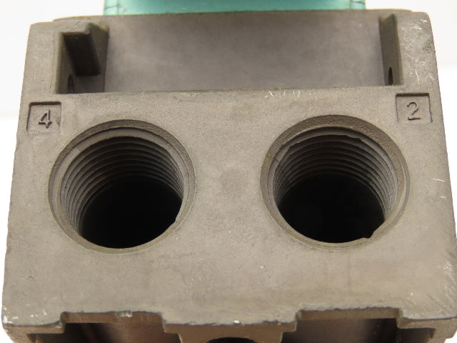 Numatics I24BB515MP00061 Dual Pneumatic Solenoid Valve 4/3 Way 150 PSI 24VDC