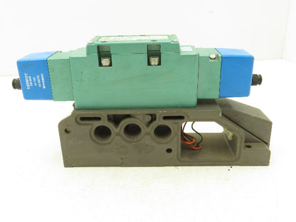 Numatics I24BB515MP00061 Dual Pneumatic Solenoid Valve 4/3 Way 150 PSI 24VDC