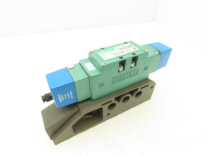 Numatics I24BB515MP00061 Dual Pneumatic Solenoid Valve 4/3 Way 150 PSI 24VDC