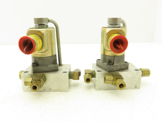 Versa ESM 8012 66 Z CLL36 Solenoid Valve 75psi 120V 1/4"npt Manifold  Lot of 2