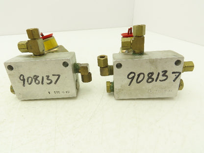 Versa ESM 8012 66 Z CLL36 Solenoid Valve 75psi 120V 1/4"npt Manifold  Lot of 2