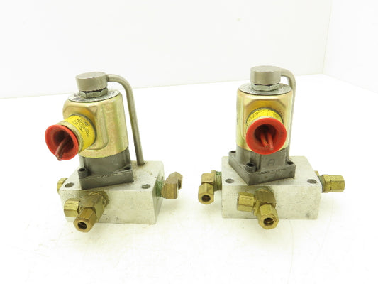 Versa ESM 8012 66 Z CLL36 Solenoid Valve 75psi 120V 1/4"npt Manifold  Lot of 2