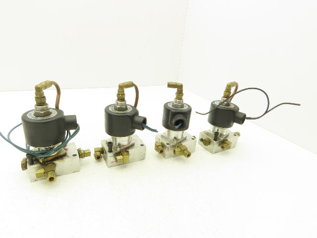 Versa E7SM-8012-1212-Z-120V60 Solenoid Valve 60psi 120V 1/4" Manifold  Lot of 4
