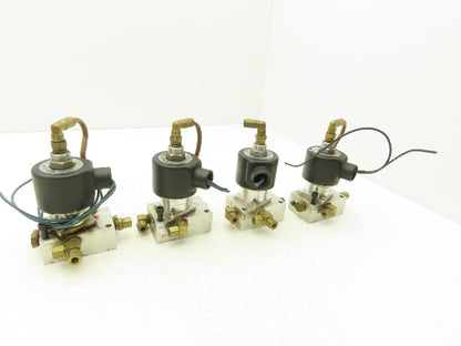 Versa E7SM-8012-1212-Z-120V60 Solenoid Valve 60psi 120V 1/4" Manifold  Lot of 4