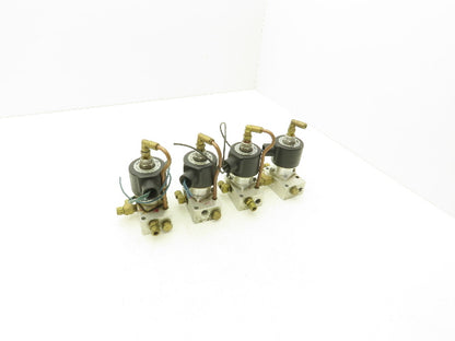 Versa E7SM-8012-1212-Z-120V60 Solenoid Valve 60psi 120V 1/4" Manifold  Lot of 4