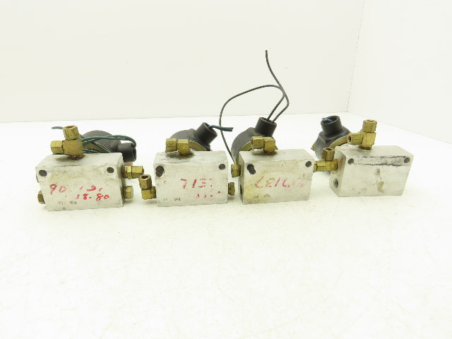 Versa E7SM-8012-1212-Z-120V60 Solenoid Valve 60psi 120V 1/4" Manifold  Lot of 4
