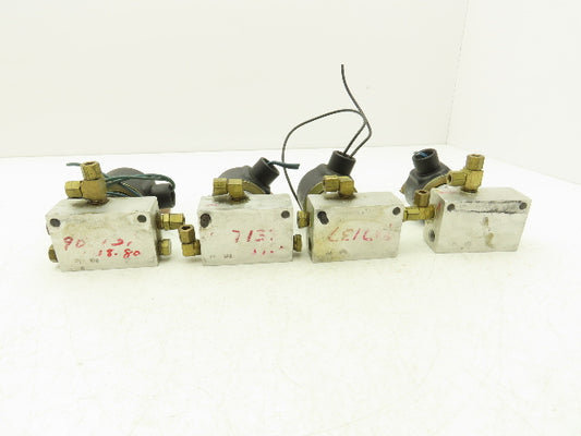 Versa E7SM-8012-1212-Z-120V60 Solenoid Valve 60psi 120V 1/4" Manifold  Lot of 4