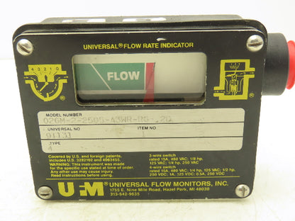 UFM Universal Flow Monitors 02GM-2-250S-A3WR-RG-.2D Flowmeter 3/8"NPT