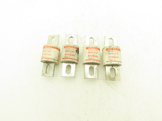 Gould Modicon A70Q300 Amp Trap Fuse Fast Acting 70A 700VAC Blade Mt Lot Of 4