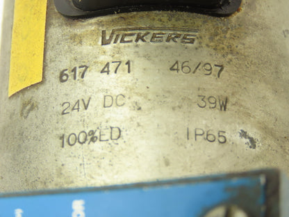 Vickers DG4V 5 521CJ M U H6 20 Hydraulic Directional Dual Solenoid Valve 24VDC