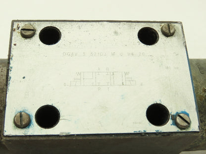 Vickers DG4V 5 521CJ M U H6 20 Hydraulic Directional Dual Solenoid Valve 24VDC