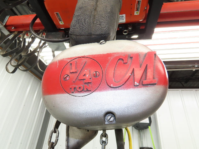 CM Lodestar C 1/4 Ton Electric Chain Hoist 32 FPM 8' Travel 5' Pendant 120 Volt