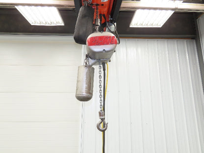 CM Lodestar C 1/4 Ton Electric Chain Hoist 32 FPM 8' Travel 5' Pendant 120 Volt