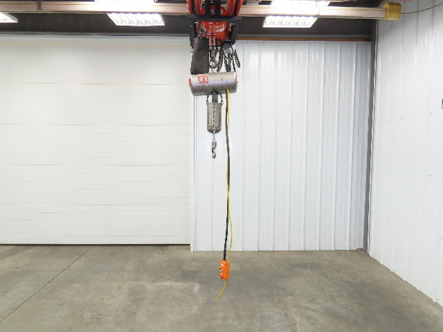 CM Lodestar C 1/4 Ton Electric Chain Hoist 32 FPM 8' Travel 5' Pendant 120 Volt