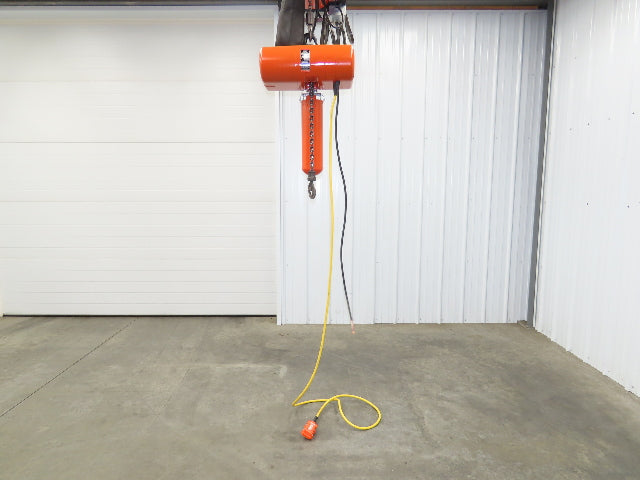 CM Lodestar L 1 Ton Electric Chain Hoist 16 FPM 15' Lift 230/460 Volt 3PH