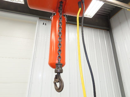 CM Lodestar L 1 Ton Electric Chain Hoist 16 FPM 15' Lift 230/460 Volt 3PH