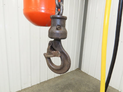 CM Lodestar L 1 Ton Electric Chain Hoist 16 FPM 15' Lift 230/460 Volt 3PH