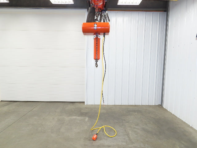 CM Lodestar L 1 Ton Electric Chain Hoist 16 FPM 15' Lift 230/460 Volt 3PH