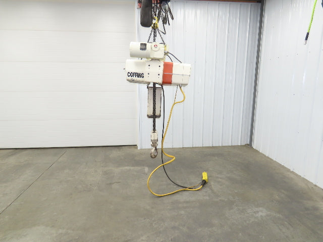 Coffing EC.6016.4 3 Ton Electric Chain Hoist 16/4 FPM 13'Lift Power Trolley 460V