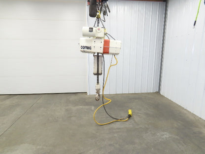 Coffing EC.6016.4 3 Ton Electric Chain Hoist 16/4 FPM 13'Lift Power Trolley 460V