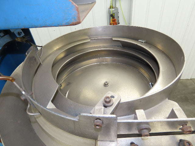 Mid West Vibratory Screw Feeder Bowl 15" Hopper 24x24" Hopper Foot Pedal Control