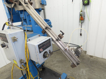 Mid West Vibratory Screw Feeder Bowl 15" Hopper 24x24" Hopper Foot Pedal Control