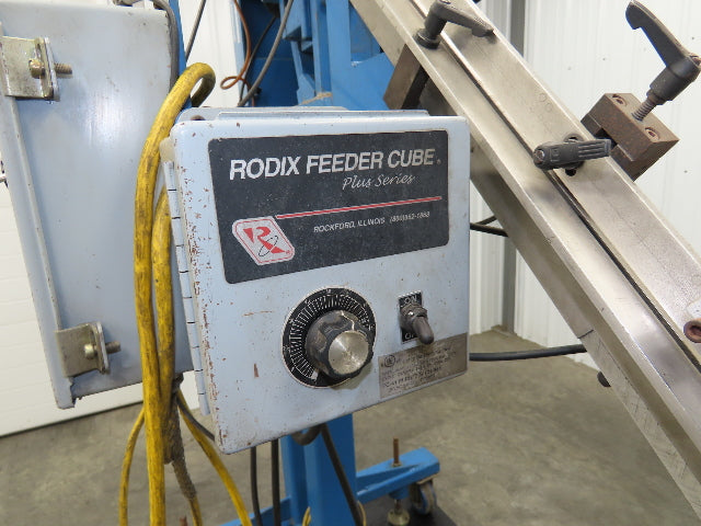 Mid West Vibratory Screw Feeder Bowl 15" Hopper 24x24" Hopper Foot Pedal Control