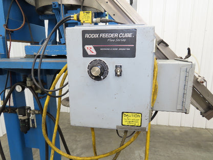 Mid West Vibratory Screw Feeder Bowl 15" Hopper 24x24" Hopper Foot Pedal Control