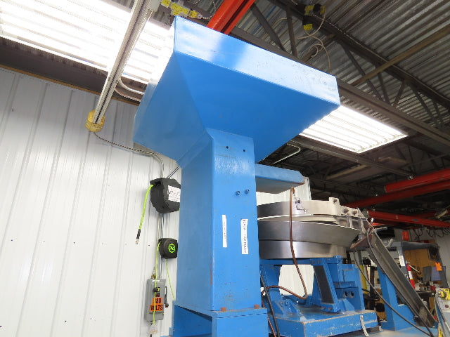 Mid West Vibratory Screw Feeder Bowl 15" Hopper 24x24" Hopper Foot Pedal Control