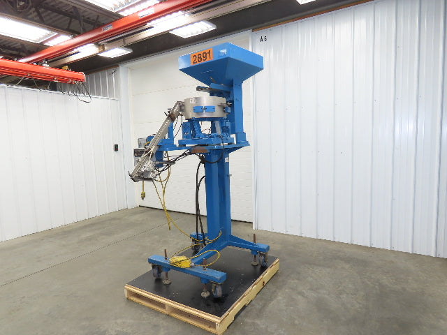 Mid West Vibratory Screw Feeder Bowl 15" Hopper 24x24" Hopper Foot Pedal Control