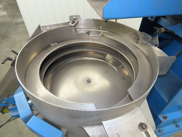 Mid West Vibratory Screw Feeder Bowl 15" Hopper 24x24" Hopper Foot Pedal Control