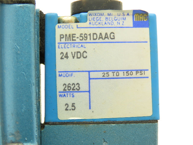 Mac 6356D-000-PM-591DA Pneumatic Solenoid Valve 4/2-way 24VDC PR63C-25AA