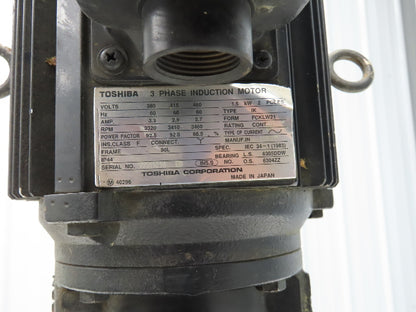 Ebara 40VDP261.5 Vertical Coolant Pump 100L/min 1.5kw 460V 1.5"Flanged Stainless