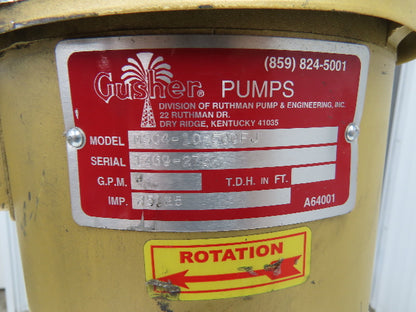 Gusher MSC4-10-500FJ Multi-Stage Immersion Coolant Pump 5Hp 230/460V 3PH 3/4"NPT