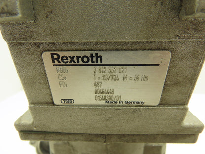 Lenze Rexroth Gearmotor Speed Reducer 23:1 Ratio .45kW 480V 74RPM 1" Hex Shaft