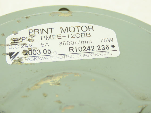 Yaskawa Electric PMEE-12CBB Welder Wire Motor Feeder 24VDC Size 1.0 Rollers