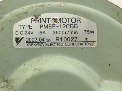 Yaskawa Electric PMEE-12CBB Welder Wire Motor Feeder 24VDC Motor & Gearbox Only