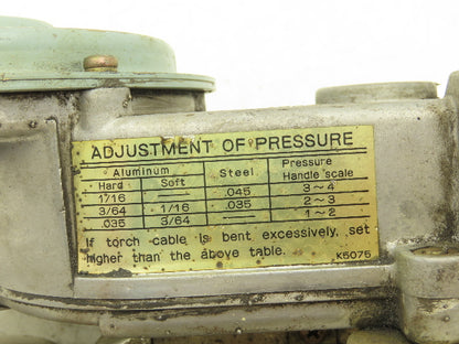 Yaskawa Electric PMEE-12CBB Welder Wire Motor Feeder 24VDC 1-1.2 Missing Handle
