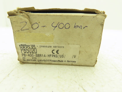 IFM PB5020 Efector Pressure Sensor 20-400 bar LED Display 1/4" NPT