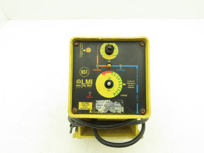 LMI Milton Roy B711-95S Chemical Metering Dosing Pump 1.6GPH 120V 150PSI
