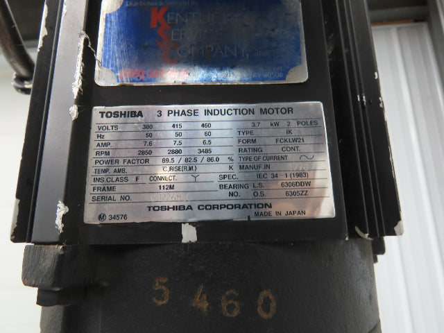 Ebara 40VTP4/20 63.7C Multi-Stage Immersion Coolant Pump 200L/min 3.7kw 460V 3PH