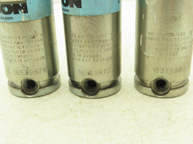 Hyson NP-750-125 HC & GS Nitrogen Gas Spring 4.92" Stroke 150 Bar Lot of 3