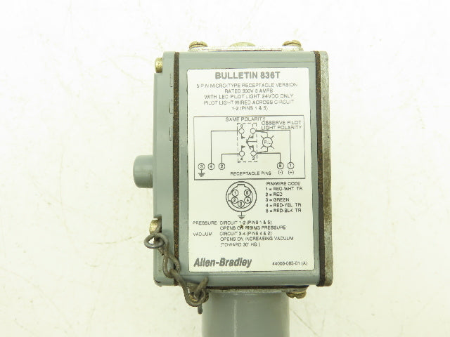 Allen Bradley 836T-T253JX121X15 Series A Pressure Control 6-30 PSI Differential