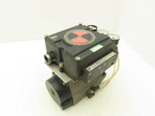 VRC 3/4" Pneumatic Double Acting Valve 1/4 Turn Actuator with Positioner