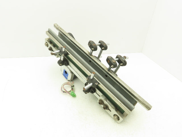 75mm 3"W Small Belt Conveyor 505mm 20"L Aluminum Frame Belt Drive Stepper Motor