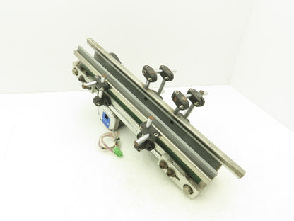 75mm 3"W Small Belt Conveyor 505mm 20"L Aluminum Frame Belt Drive Stepper Motor