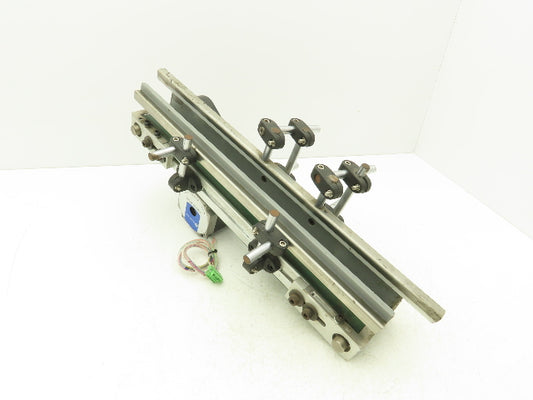 75mm 3"W Small Belt Conveyor 505mm 20"L Aluminum Frame Belt Drive Stepper Motor