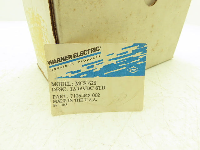 Warner Electric MCS-626 Photoswitch Photo Switch Photoscanner Module