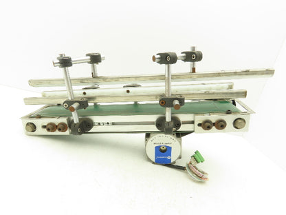 75mm 3"W Small Belt Conveyor 505mm 20"L Aluminum Frame Belt Drive Stepper Motor