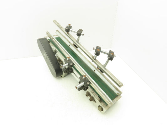 75mm 3"W Small Belt Conveyor 505mm 20"L Aluminum Frame Belt Drive Stepper Motor